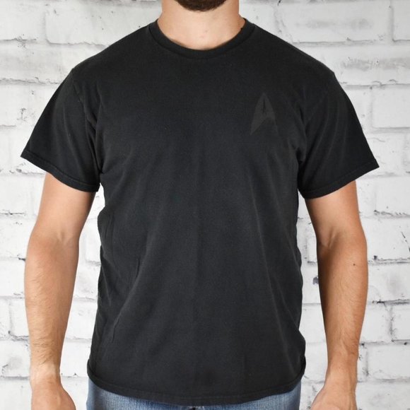 2013 Star Trek Into Darkness Black Graphic Tee with Fade - Picture 4 of 4